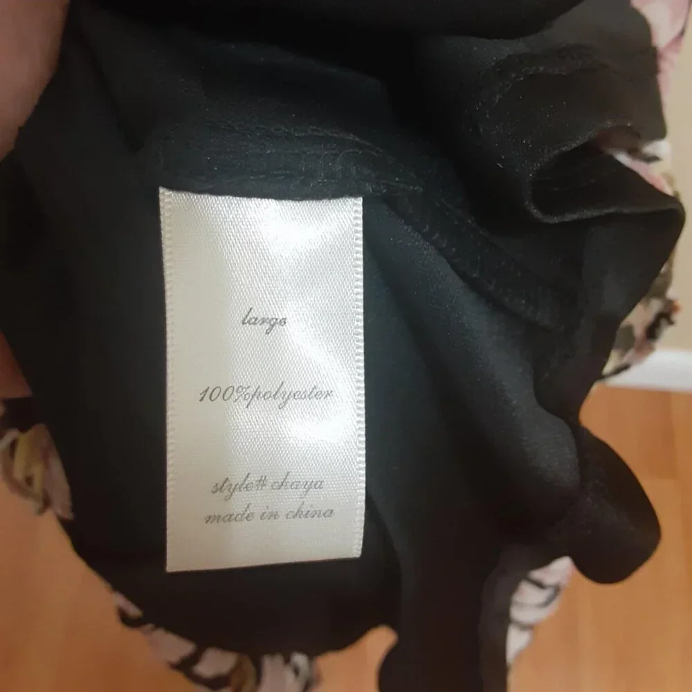 Altar'D State Size Large Chaya Floral Ruffle Spaghetti Strap Smocked Midi Dress - Picture 12 of 16